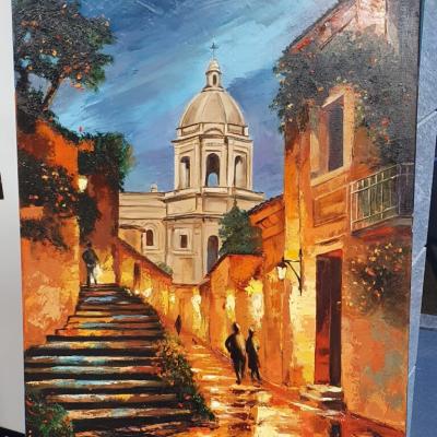 01 Tatiana Dzyuba Scalinata Romana. Olio Su Tela 768x1024